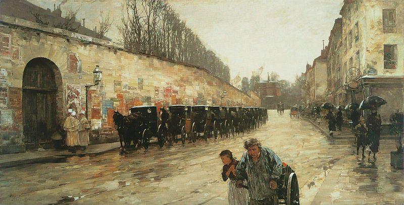 Childe Hassam Une averse, rue Bonaparte oil painting picture